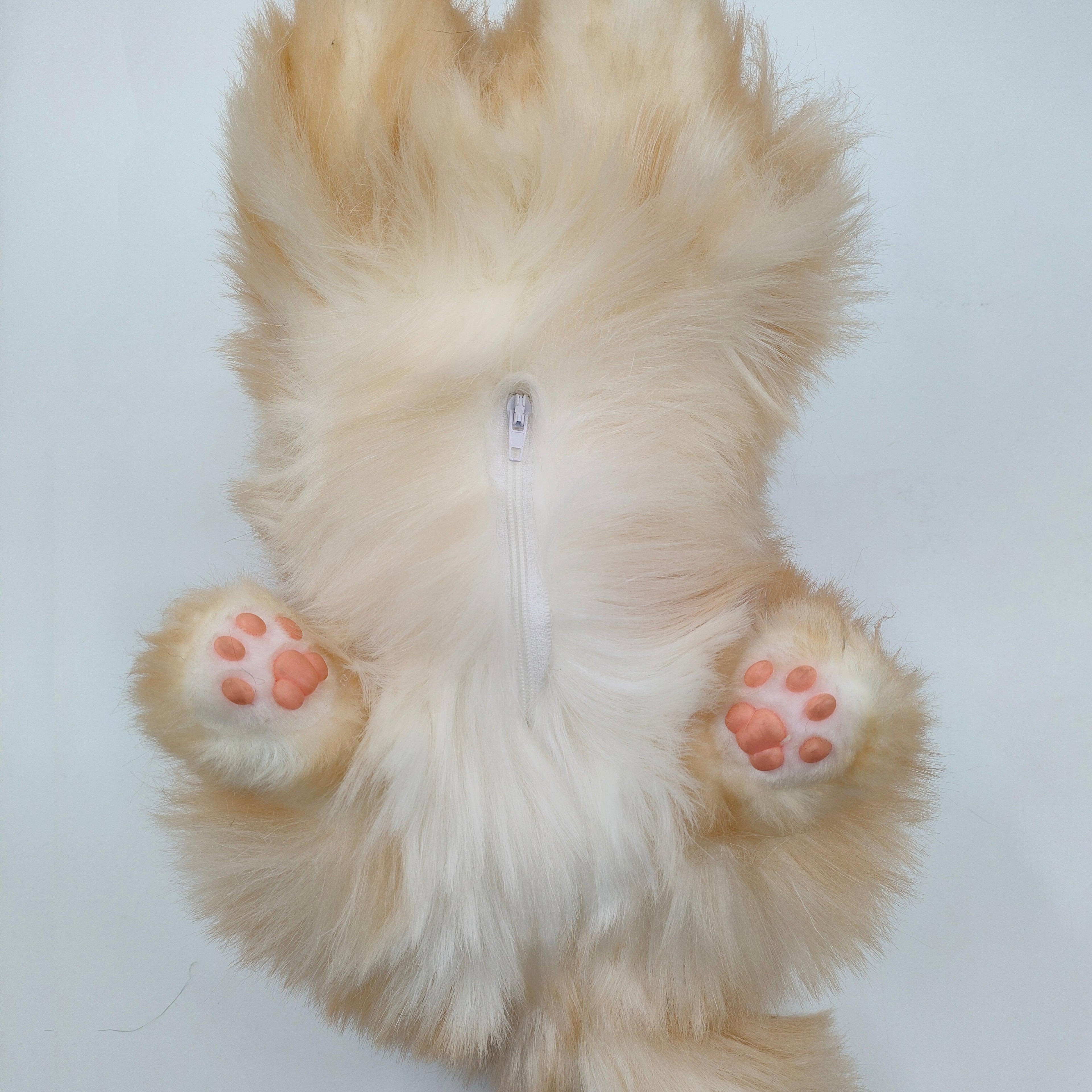 Plush Orange Cat Weighted-Handmade Life-Size Companion & Pet Memorial