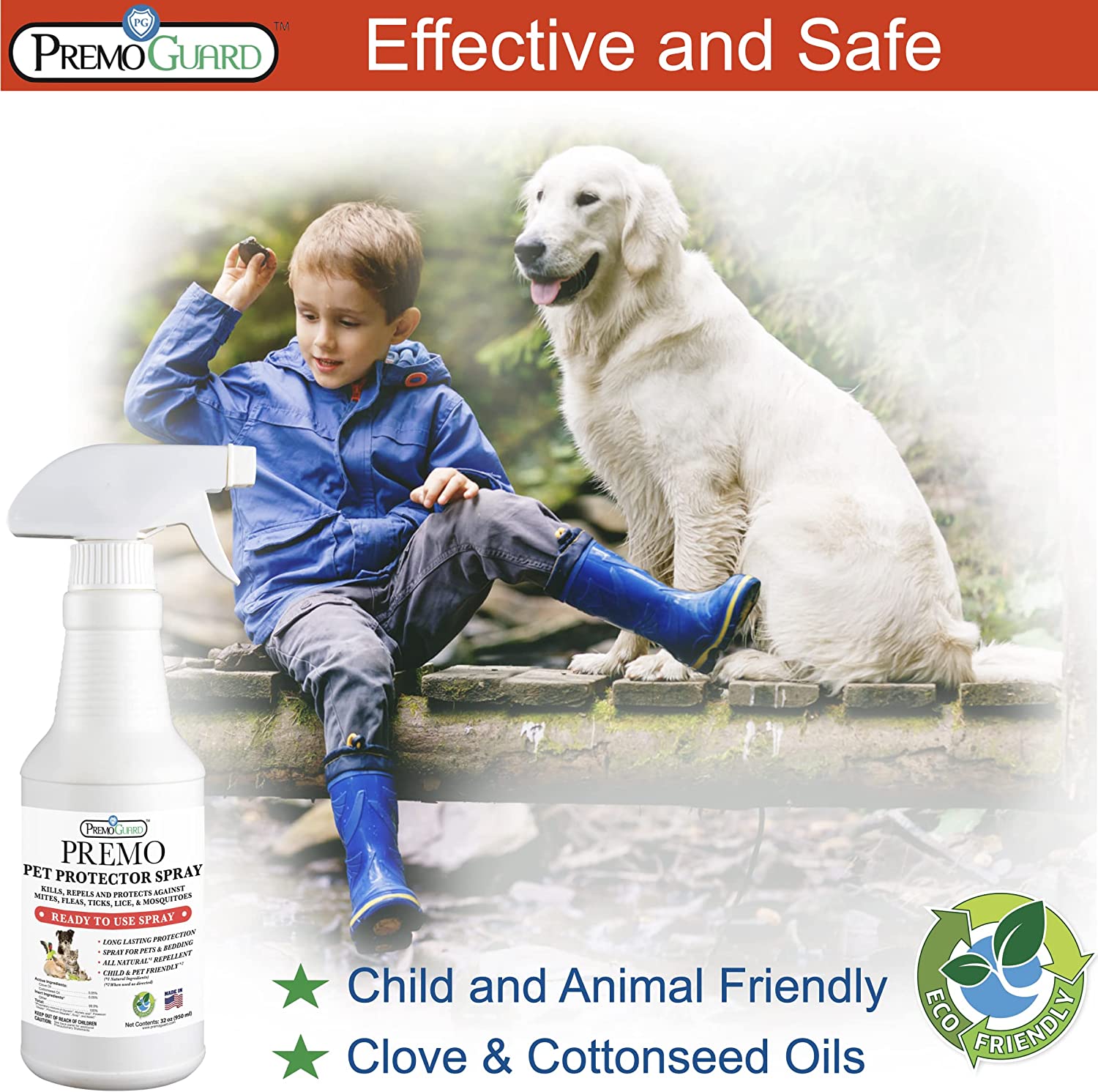 Pet Protector - Plant Based All Natural Non-Toxic - By Premo Guard