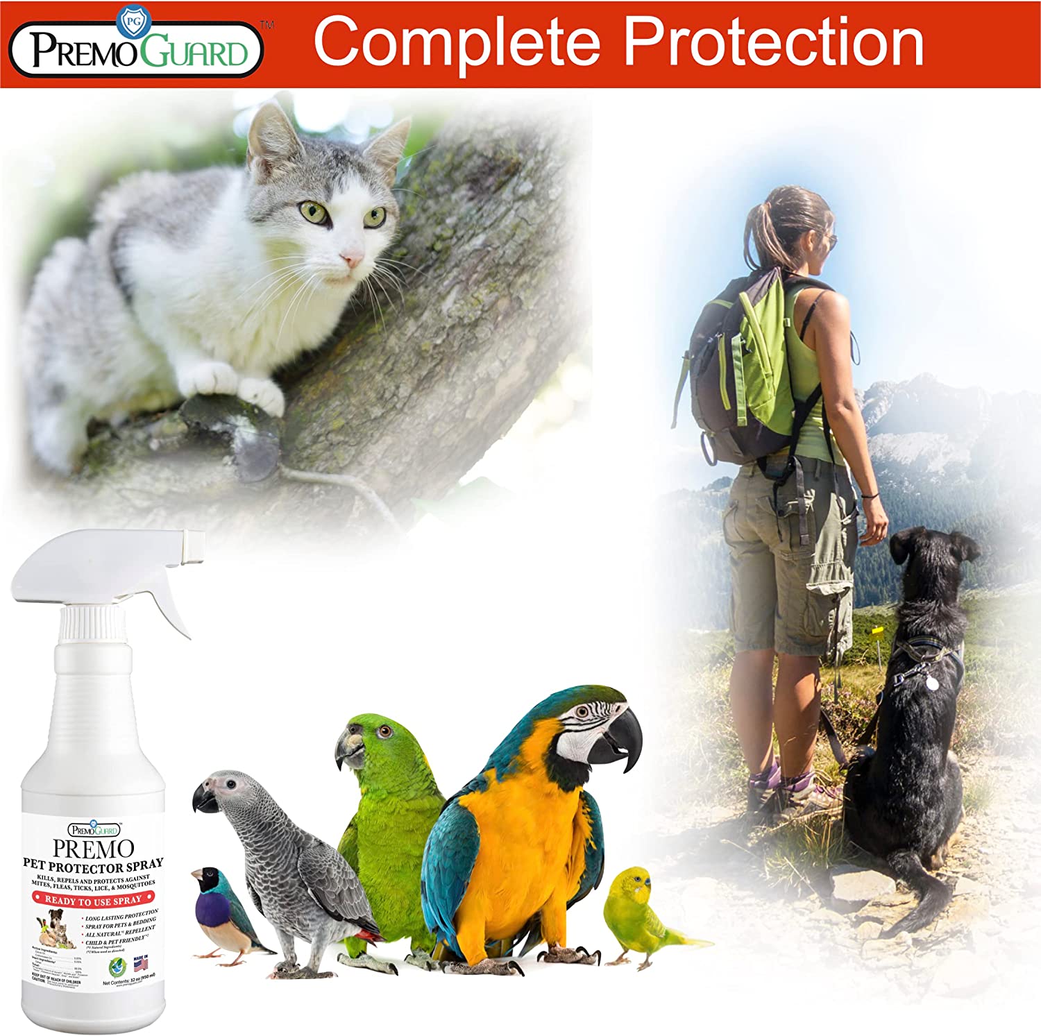 Pet Protector - Plant Based All Natural Non-Toxic - By Premo Guard