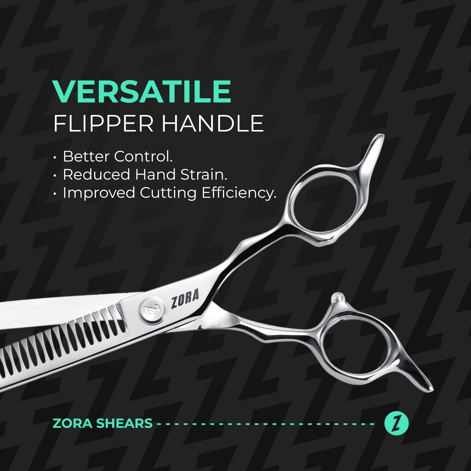 Zora Pet Grooming Curved Blender Shear - Model A-7533C