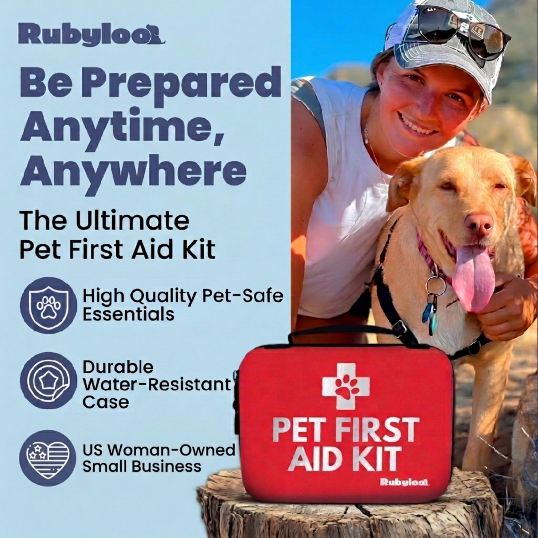 Pet First Aid Kit for Dogs & Cats with Vet-Approved Essentials
