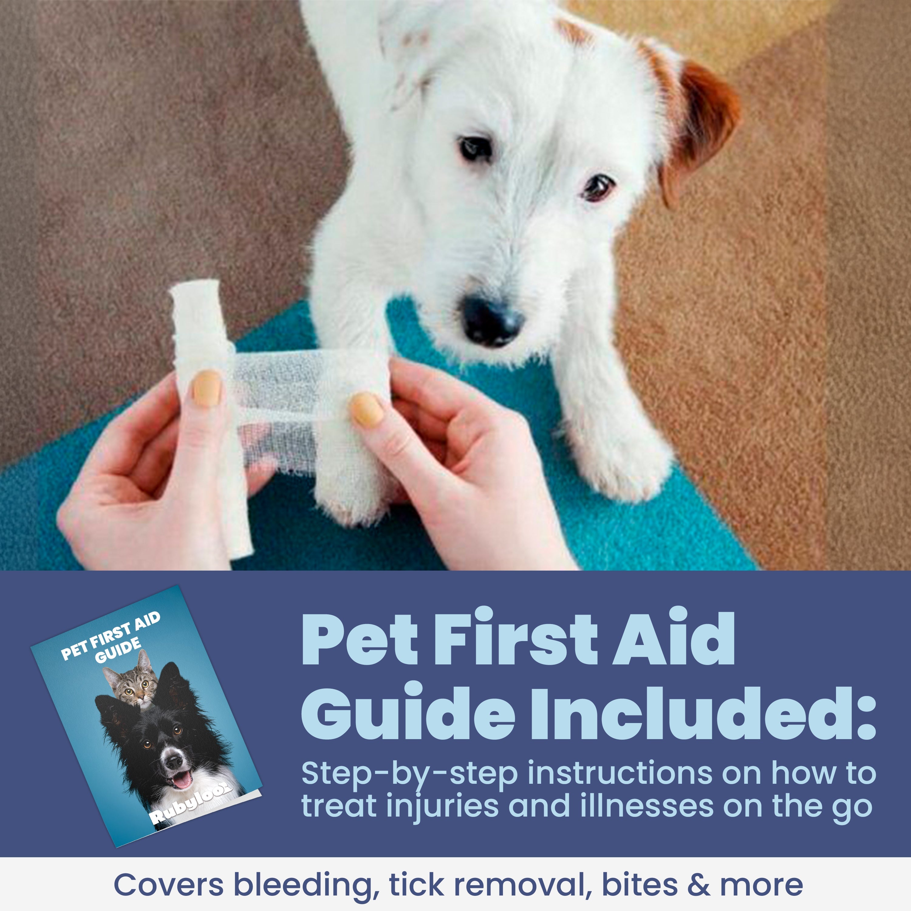 Pet First Aid Kit for Dogs & Cats with Vet-Approved Essentials