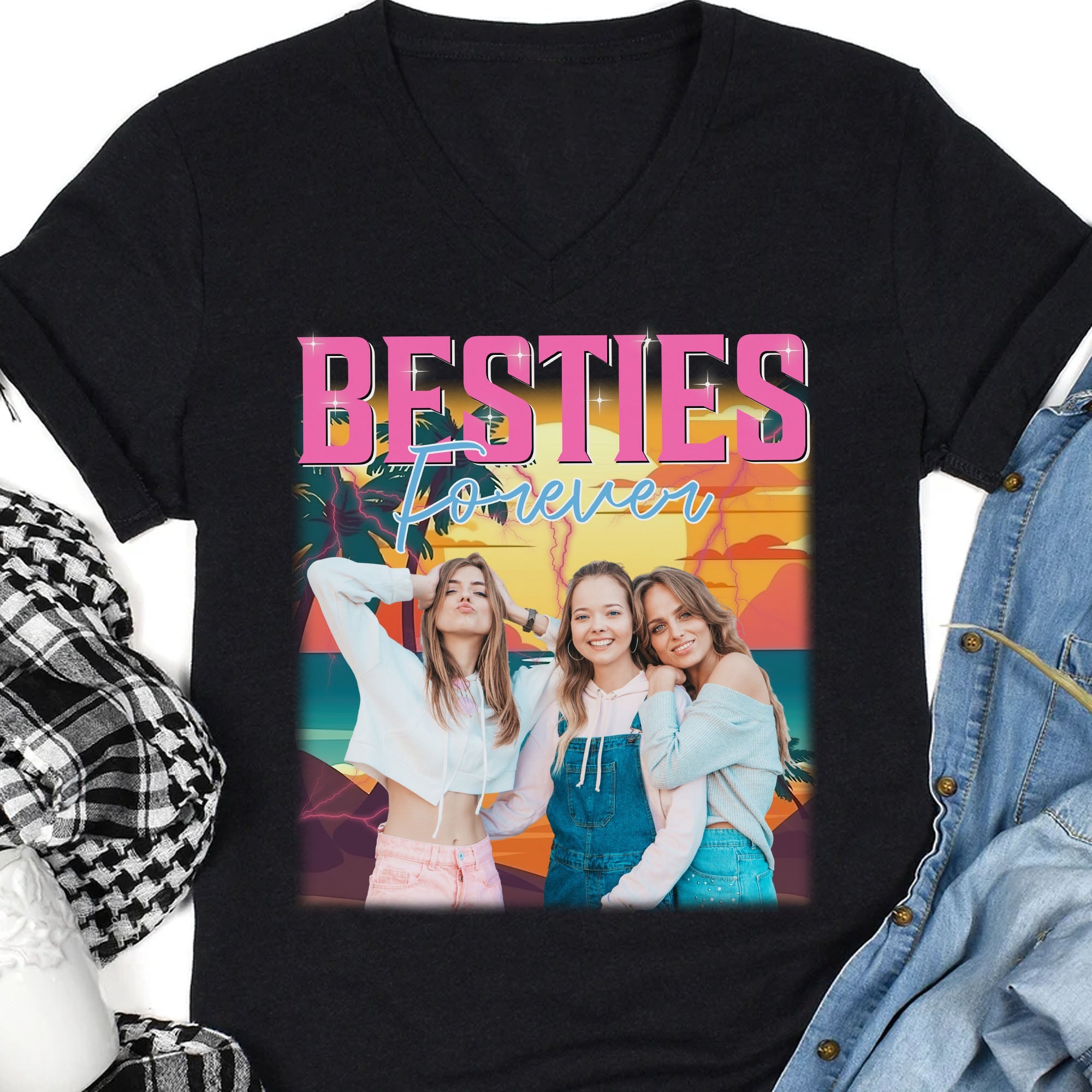 Live Preview Custom Your Pets Tee, Retro Vintage Portrait Bootleg shirt, Personalized with Your Own Dog or Cat Photo, Gift for Dad Mom C775