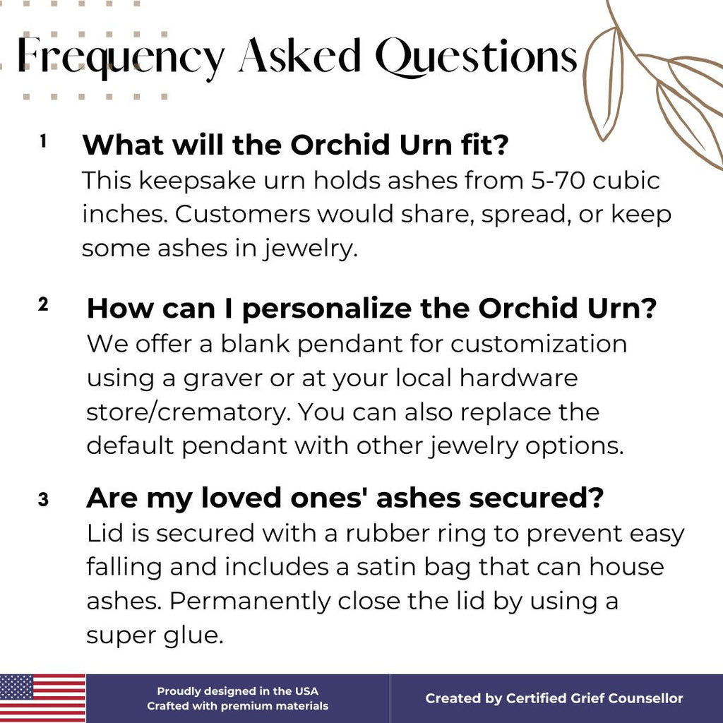 Orchid Urn for Pets - Handmade