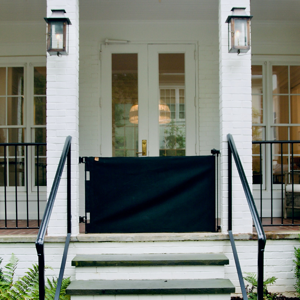 Oil Waxed Canvas Pet Safety Gate – Durable, Waterproof, Vintage-Inspired | fit openings from 27.6" to 55" wide and stand 33"