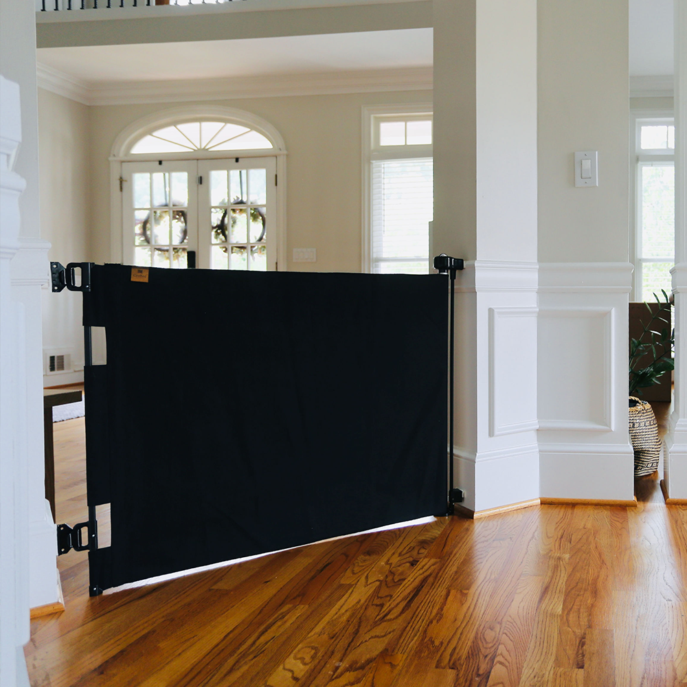 Oil Waxed Canvas Pet Safety Gate – Durable, Waterproof, Vintage-Inspired | fit openings from 27.6" to 55" wide and stand 33"