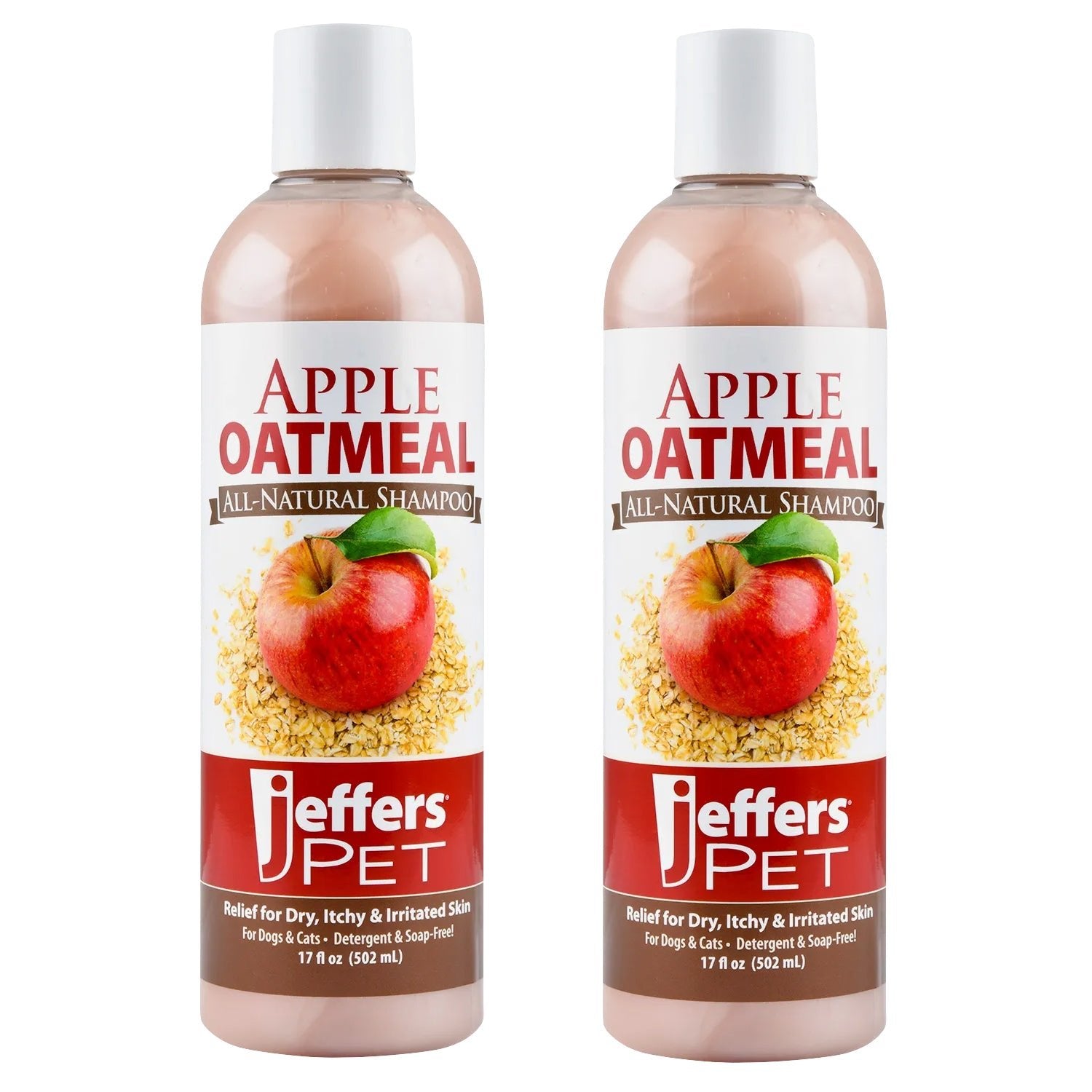 Jeffers Pet Apple Oatmeal All-Natural Hypoallergenic Dry Skin Shampoo for Dogs and Cats