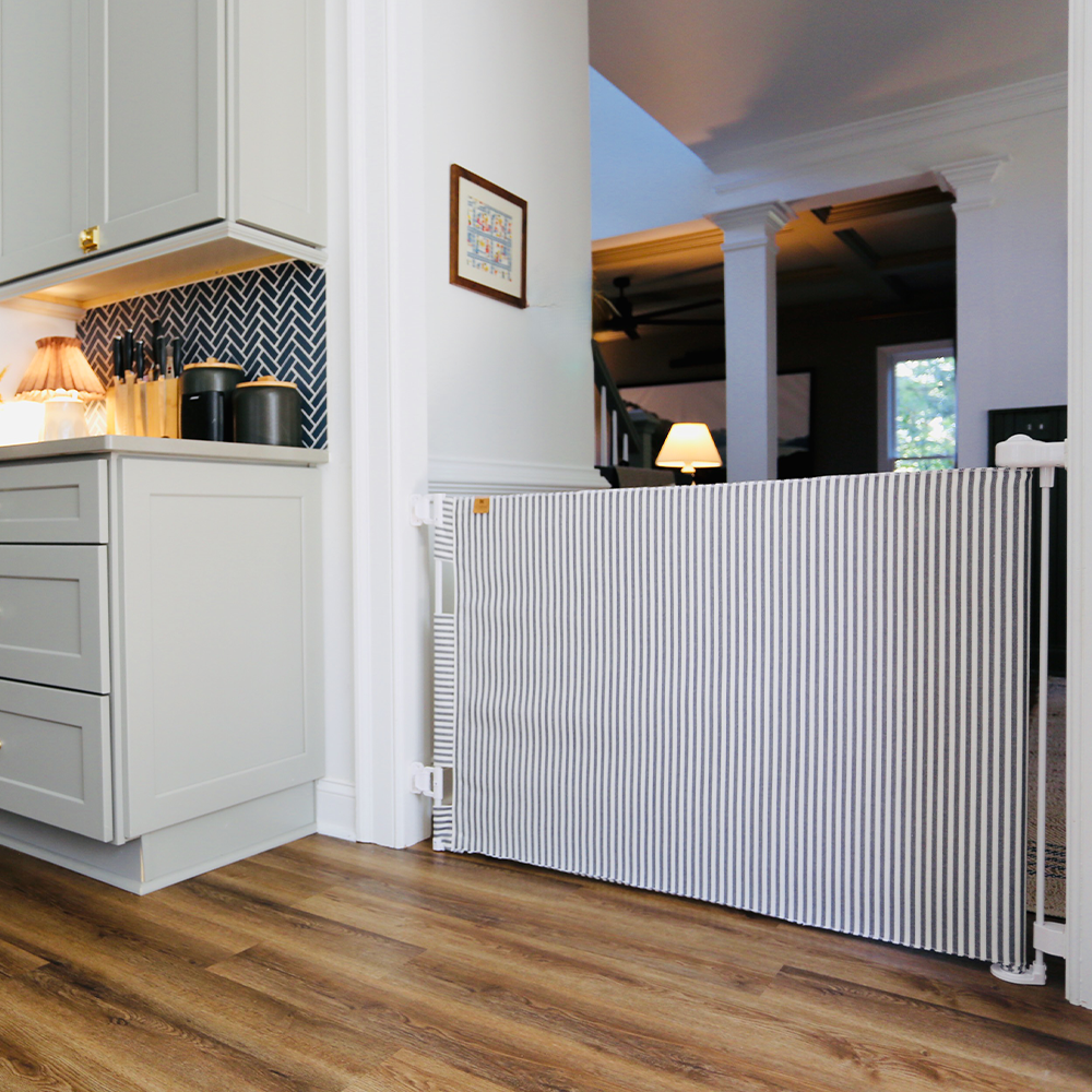 Milliken® Fabric Baby & Pet Safety Gate – Indoor/Outdoor, Durable & Stylish | fit openings from 27.6" to 55" wide and stand 33"