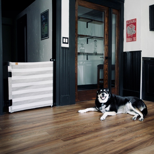 Crypton® Fabric Baby & Pet Safety Gate – Stylish, Stain-Resistant, PFAS-Free | fit openings from 27.6" to 55" wide and stand 33"