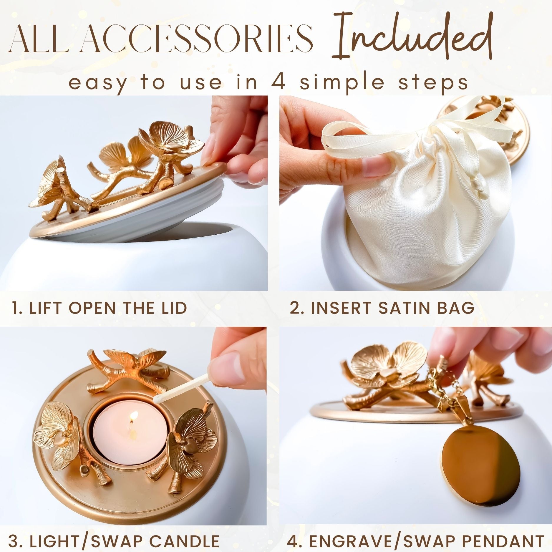 Orchid Urn for Pets - Handmade